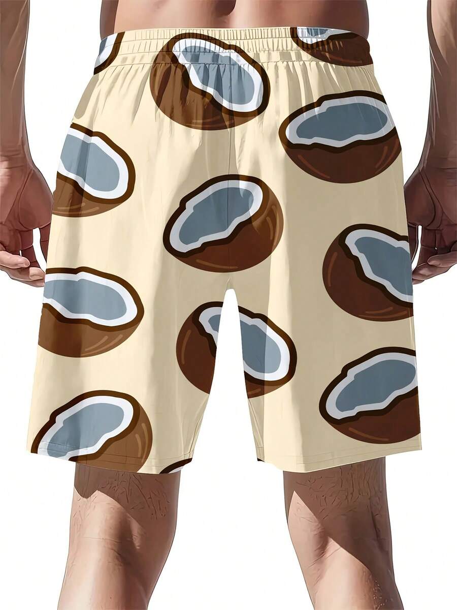 Mens Coconut Print Swim Trunks - Swim Trunk Quick Dry incelemesi ve fiyatı